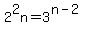2%5E2n+=+3%5E%28n-2%29