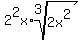 2%5E2x%2Aroot%283%2C2x%5E2%29