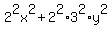 2%5E2x%5E2%2B2%5E2%2A3%5E2%2Ay%5E2