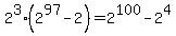 2%5E3%282%5E97-2%29=2%5E100-2%5E4
