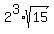2%5E3%2Asqrt%2815%29