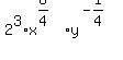2%5E3%2Ax%5E%286%2F4%29%2Ay%5E%28-1%2F4%29