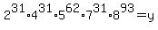 2%5E31%2A4%5E31%2A5%5E62%2A7%5E31%2A8%5E93=y