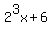 2%5E3x%2B6