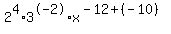 2%5E4%2A3%5E-2%2Ax%5E%28-12%2B%28-10%29%29