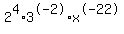 2%5E4%2A3%5E-2%2Ax%5E-22