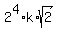 2%5E4%2Ak%2Asqrt%282%29