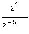 2%5E4%2F%282%5E%28-5%29%29