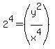 2%5E4=%28y%5E2%2Fx%5E4%29