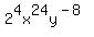 2%5E4x%5E24y%5E%28-8%29