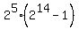 2%5E5%2A%282%5E14-1%29