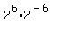 2%5E6+%2A+2%5E%28-6%29