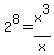 2%5E8=x%5E3%2Fx