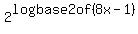 2%5Elog+base+2+of%288x-1%29