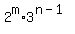 2%5Em%2A3%5E%28n-1%29