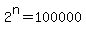 2%5En+=+100000