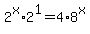 2%5Ex%2A2%5E1+=+4%2A8%5Ex