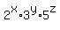2%5Ex%2A3%5Ey%2A5%5Ez