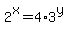 2%5Ex=+4%2A3%5Ey