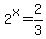 2%5Ex=2%2F3