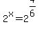 2%5Ex=2%5E%284%2F6%29