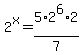 2%5Ex=5%2A2%5E6%2F7%2A2
