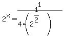 2%5Ex+=+1%2F%284%2A%282%5E%281%2F2%29%29%29