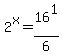 2%5Ex+=+16%5E1%2F6