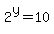 2%5Ey=10