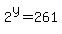 2%5Ey=261