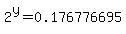 2%5Ey+=+0.176776695