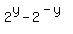 2%5Ey+-+2%5E%28-y%29