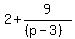 2+%2B+9%2F%28%28p-3%29%29