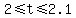 2+%3C=+t+%3C=2.1