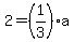 2+=+%281%2F3%29a