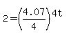 2+=+%284.07%2F4%29%5E%284t%29