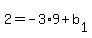 2+=+-3%2A9+%2B+b%5B1%5D