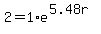 2+=+1%2Ae%5E%285.48r%29