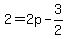 2+=+2p+-+3%2F2
