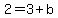 2+=+3+%2B+b