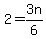 2+=+3n%2F6