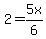 2+=+5x%2F6