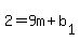 2+=+9m+%2B+b%5B1%5D