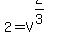 2+=+V%5E%282%2F3%29