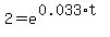 2+=+e%5E%280.033%2At%29