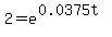 2+=+e%5E%280.0375t%29