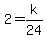 2+=+k%2F24
