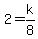 2+=+k%2F8