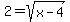 2+=+sqrt%28x-4%29