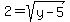 2+=+sqrt%28y-5%29